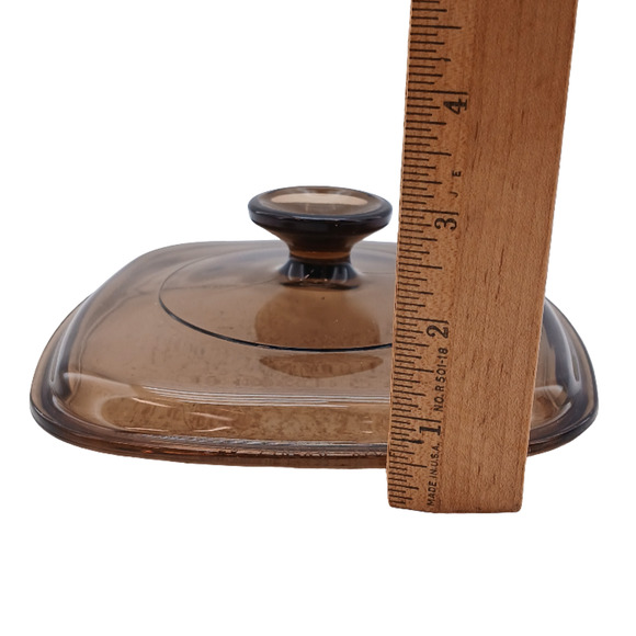 Vintage Pyrex A-7-C Amber Glass Lid 6.5" Vision Cookware Replacement Part - Picture 8 of 8